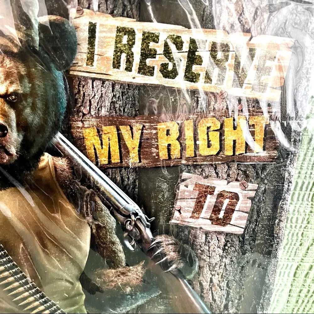 NEW I Reserve My Right To Bear Arms Metal Sign